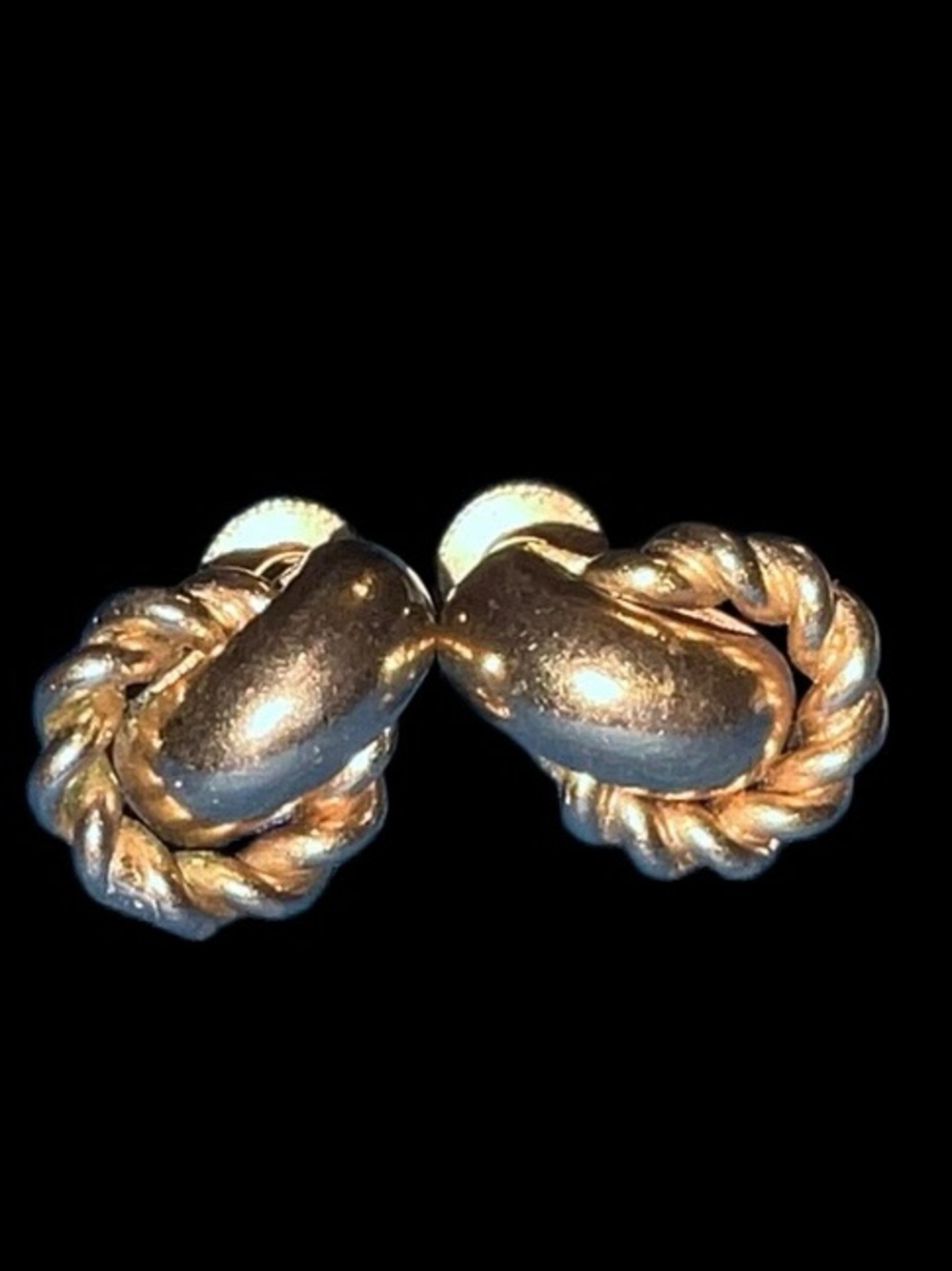 Vintage estate sale Knot Hoop Earrings - Women Jewelry small